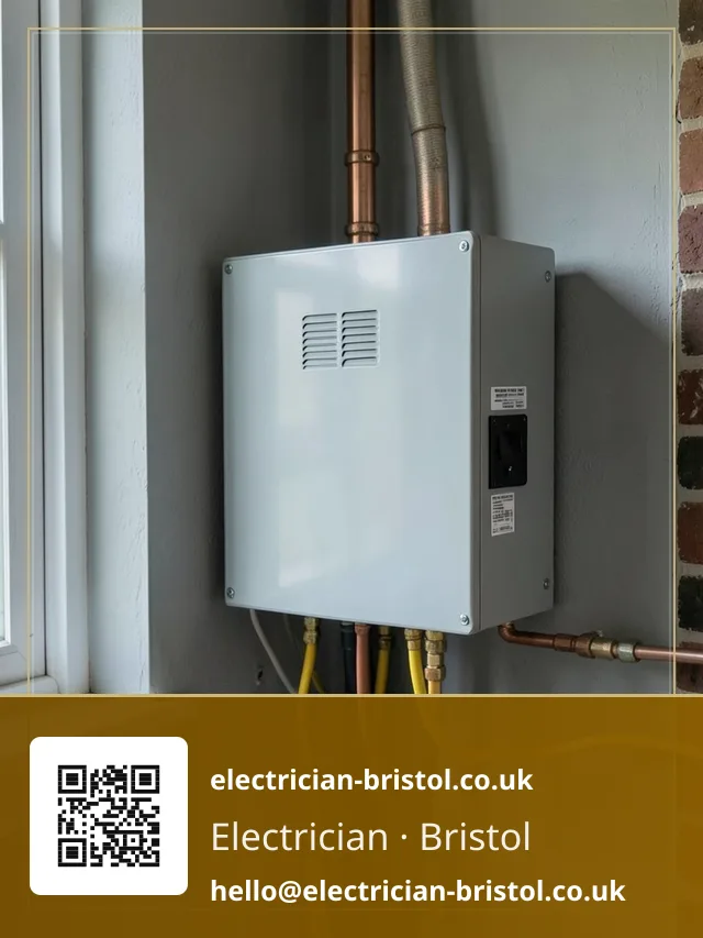 Solar inverter being wired inside a garage plant area